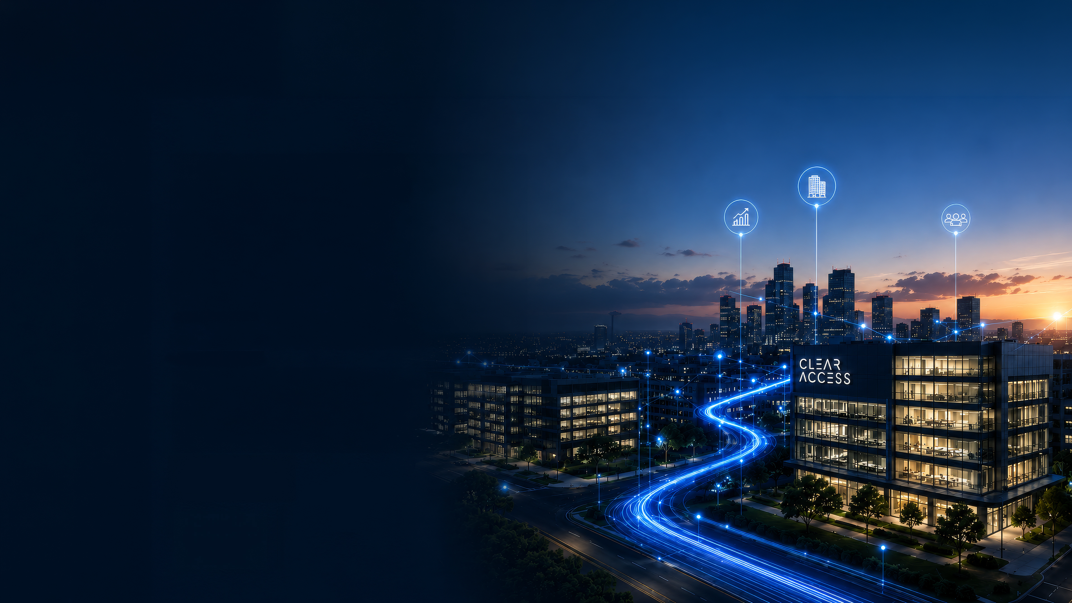 Clear Access connected cityscape